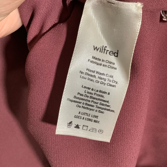 Wilfred Aritzia Tie Cold Shoulder Semi-Sheer Blouse - Picture 6 of 7